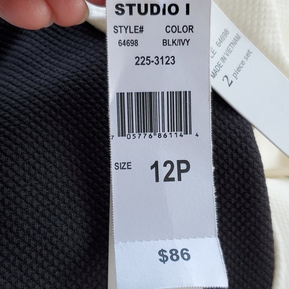 NEW 2 Piece Studio One Black & White Dress & Coat - Picture 8 of 15